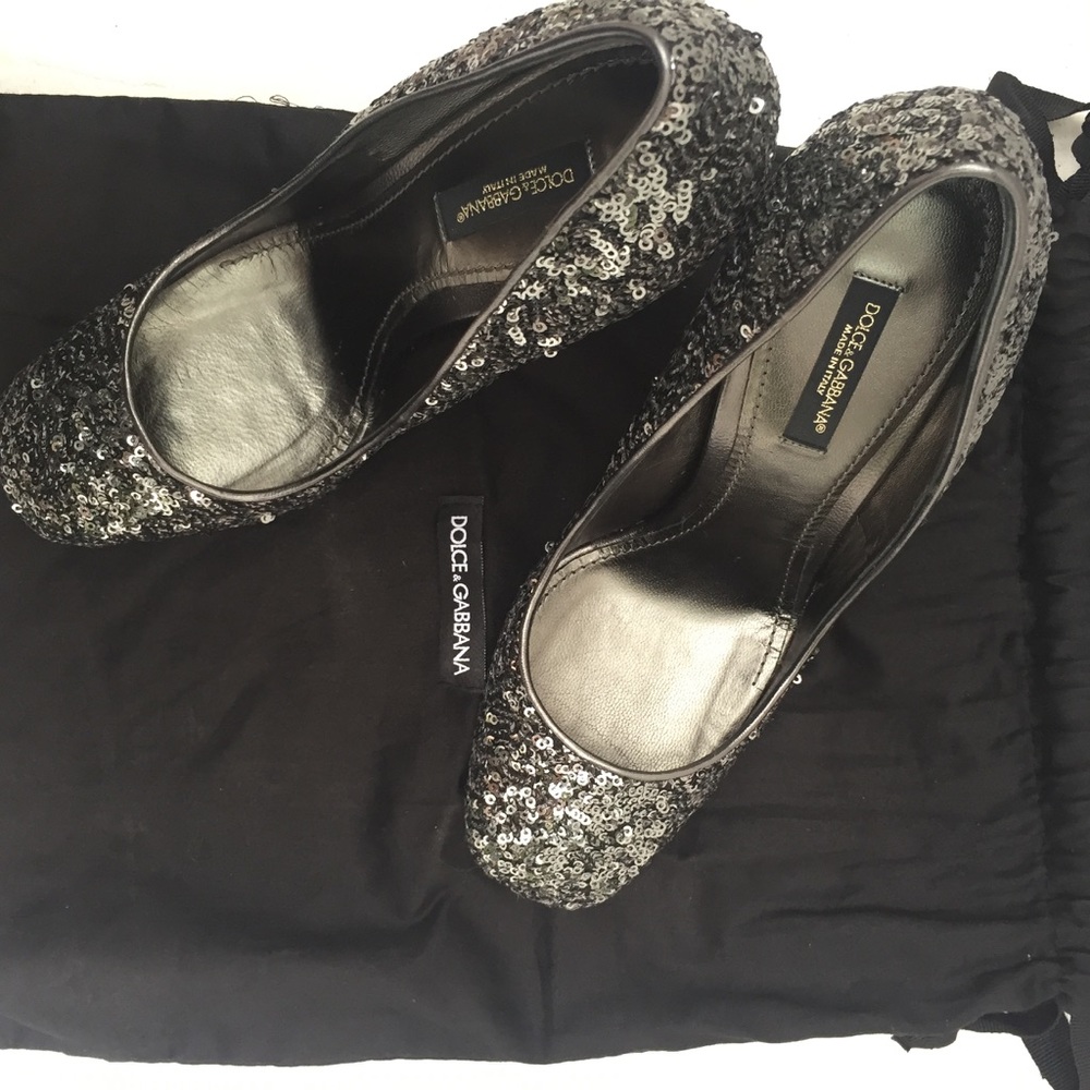 Dolce & Gabbanna Sequined Crystals Jackie Pumps - Picture 8 of 8